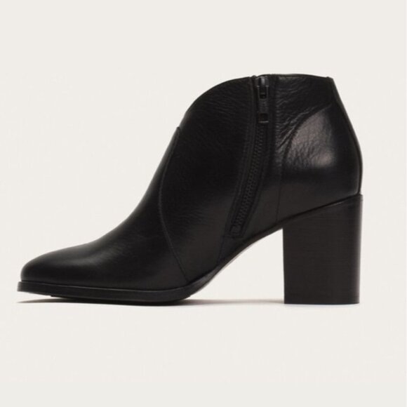 Frye - Nora Zip Short Ankle Leather Boots Black Women's Size US 8.5M - Picture 15 of 16